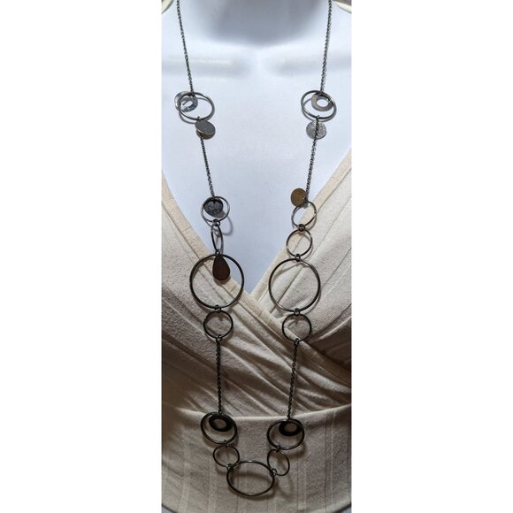 Jewelry - Gothic Y2K Hoop Link Charm Chain Necklace